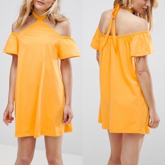 Asos Dresses & Skirts - ASOS Halter Neck Cold Shoulder Dress