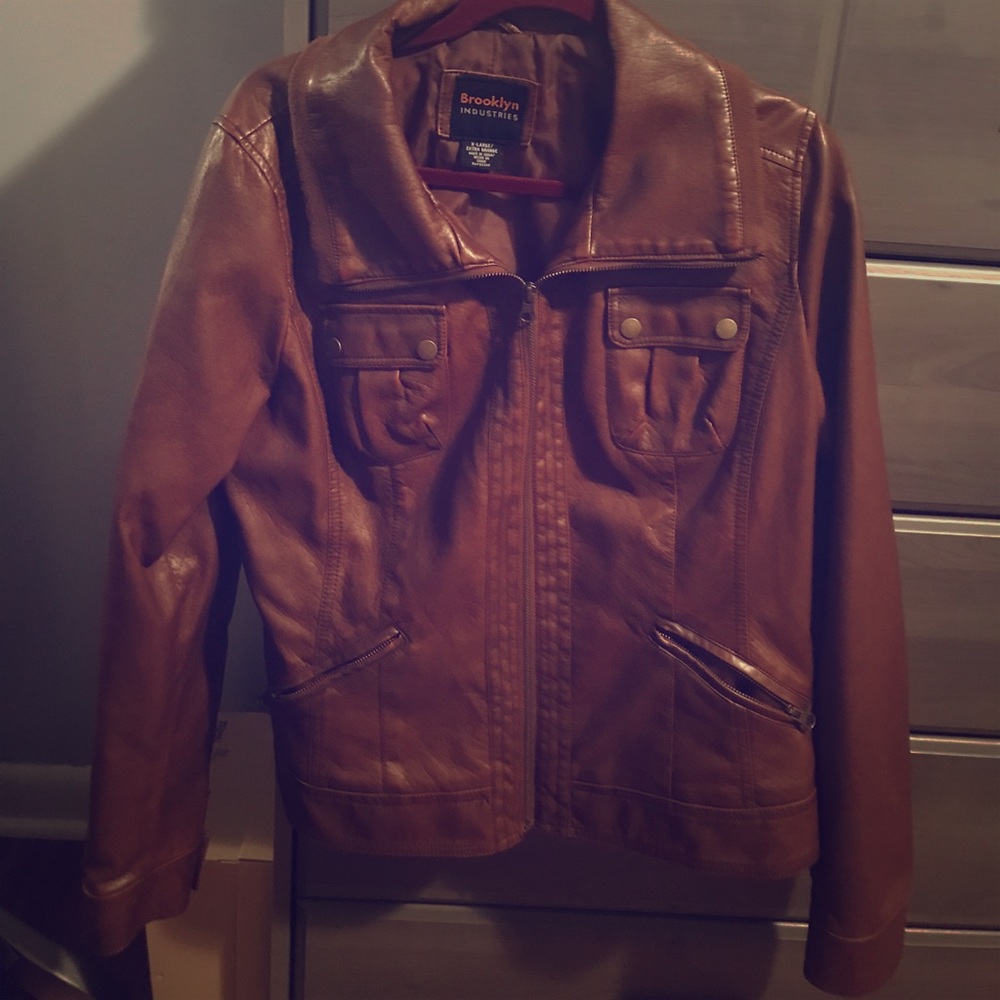 Brown bomber jacket