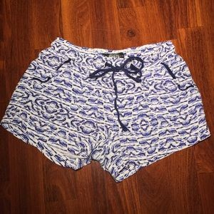 REWASH (brand) Flowy Blue & White XS Shorts