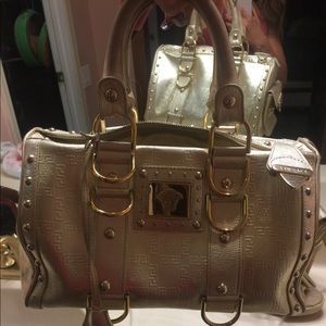 Versace metallic Gold purse