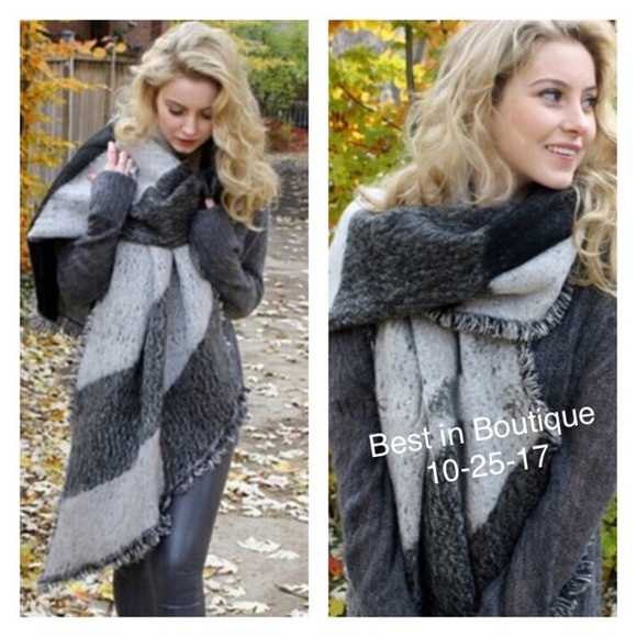 Accessories - Winter warm wool -cashmere scarf/shawl