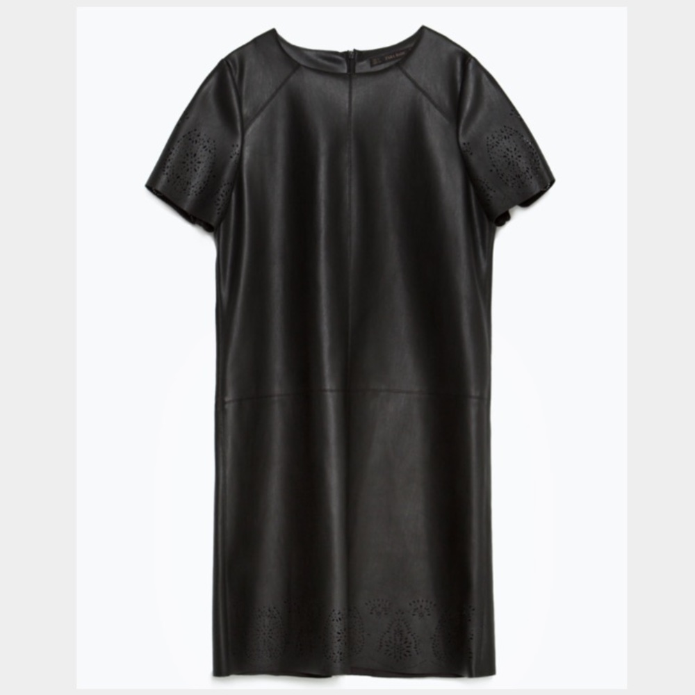 Zara leather like XS dress