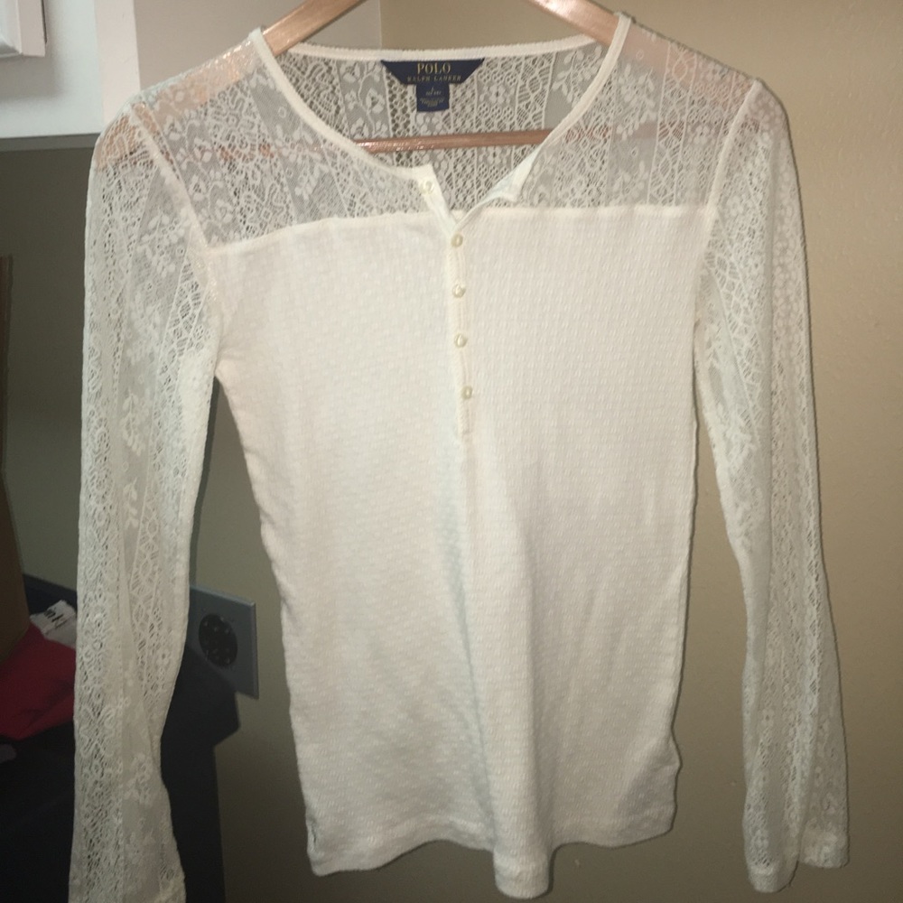 Ralph Lauren Kids Creme Blouse