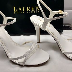 Ralph Lauren Patent White Sandals