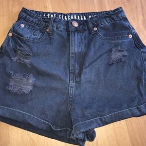 Vintage high rise denim mom shorts
