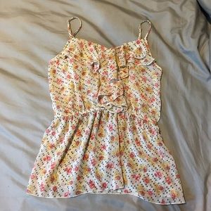 Sheer floral print top