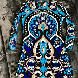 INC colorful tunic with bedazzles