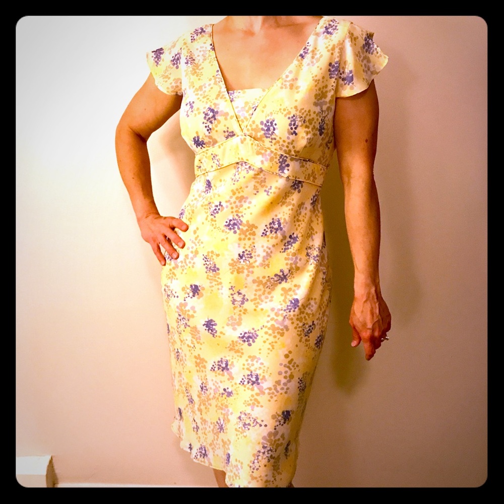 Ann Taylor Factory Yellow Empire Dress