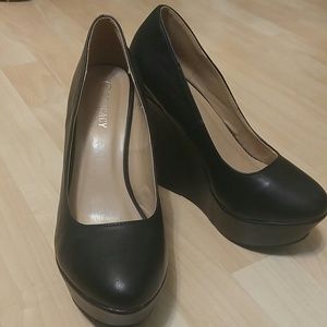 Black platform shoes