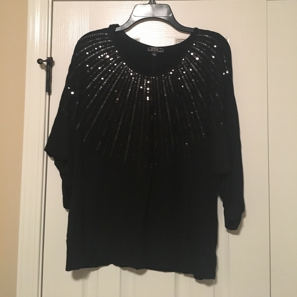 Black sequin top