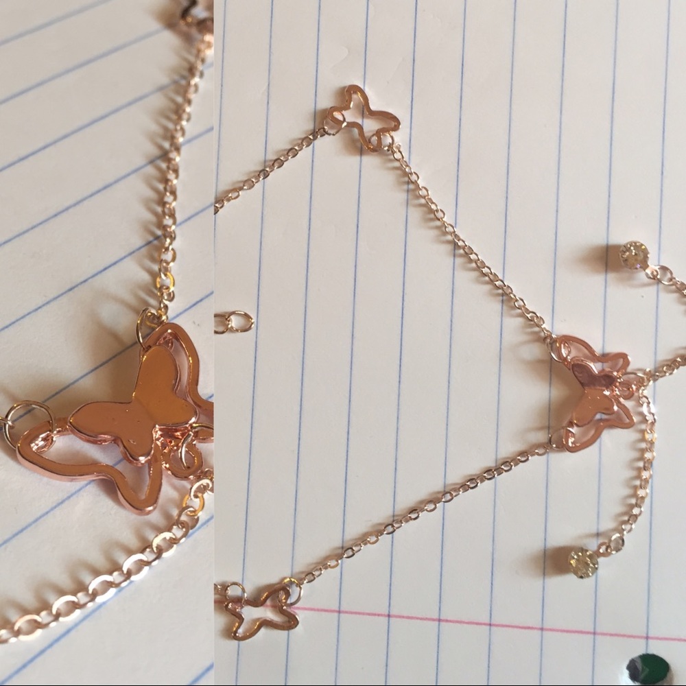 ❇️3-$10❇️ Cute Rose Gold Butterfly Ankle Bracelet - Picture 5 of 5