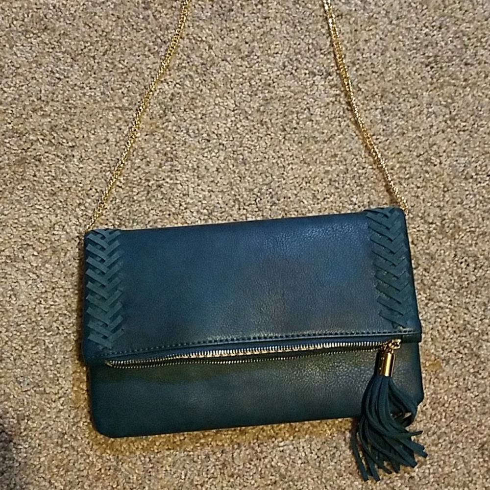 Teal Crossbody Clutch