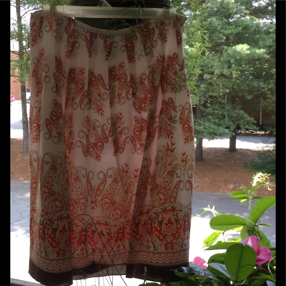 Bob Mackie silk drindl skirt