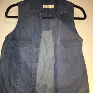 Sleeveless Denim Top