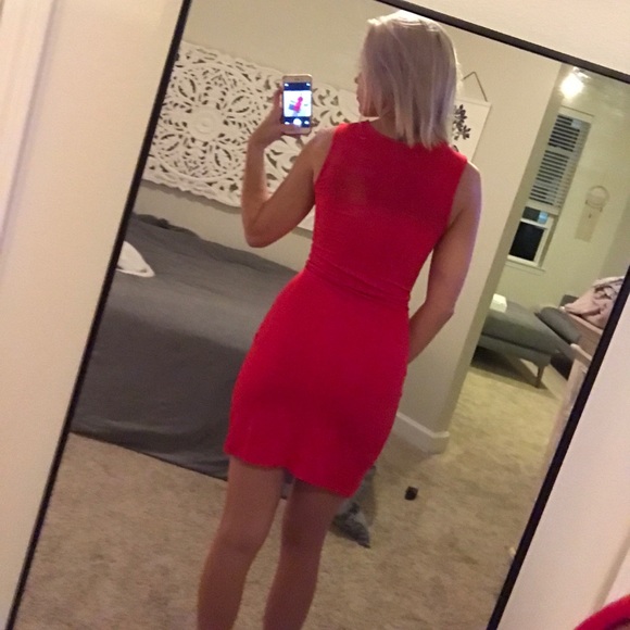 ASOS Bodycon Red Dress - Picture 2 of 3