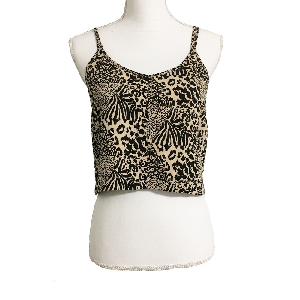 Urban Outfitters Animal Print Crop Top Size S