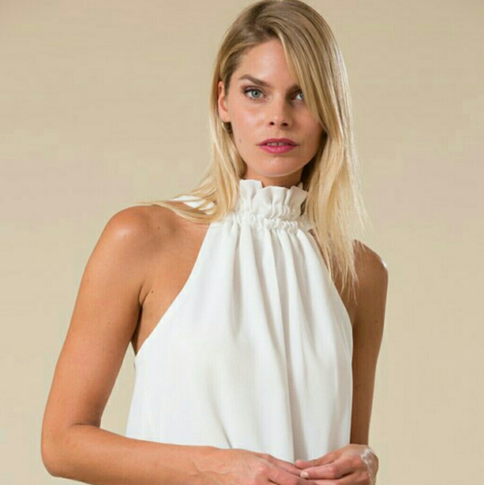SLEEVELESS SHOULDER STRAP HALTER TOP - Picture 2 of 5