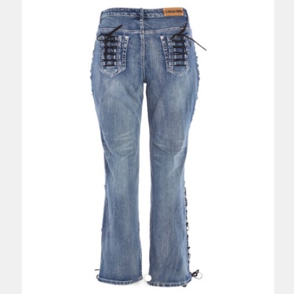 Lace-up jeans - Picture 2 of 4