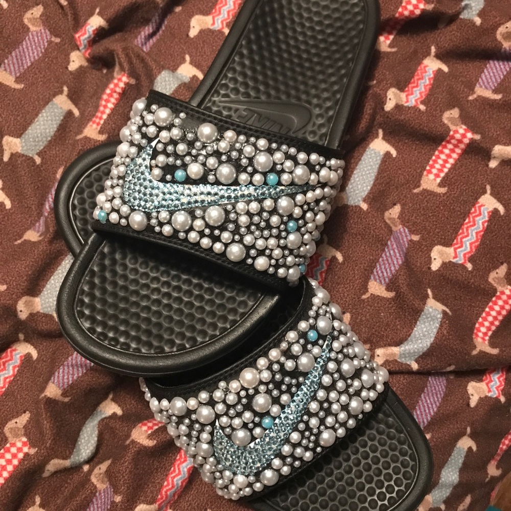 nike bling slides