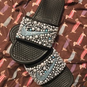 nike bling slides