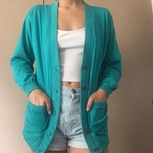 Vintage turquoise cardigan