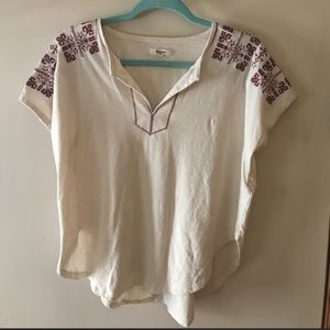 Madewell embroidered top