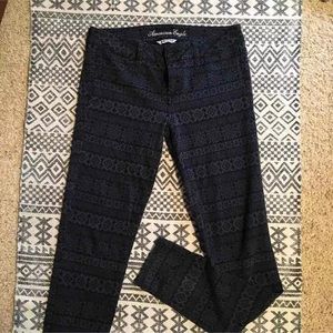 American eagle patterned skinny jegging size 10