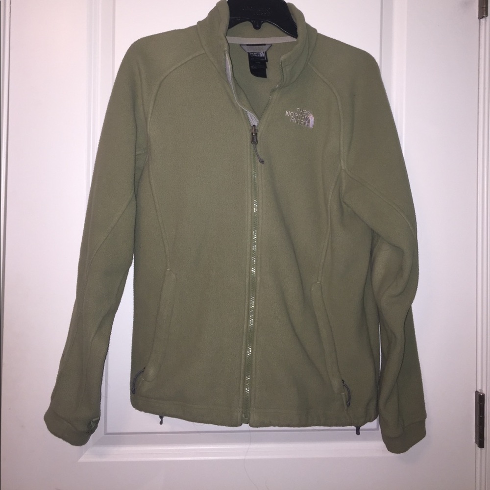 Light green North Face jacket