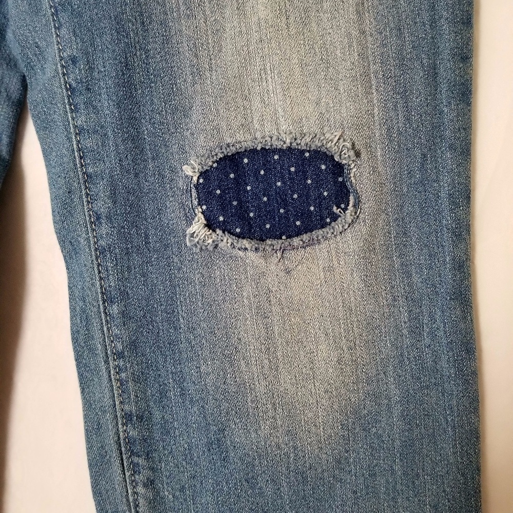 Big Girls Boyfriend Crop Jeans  Blue 14 & 16 NWT