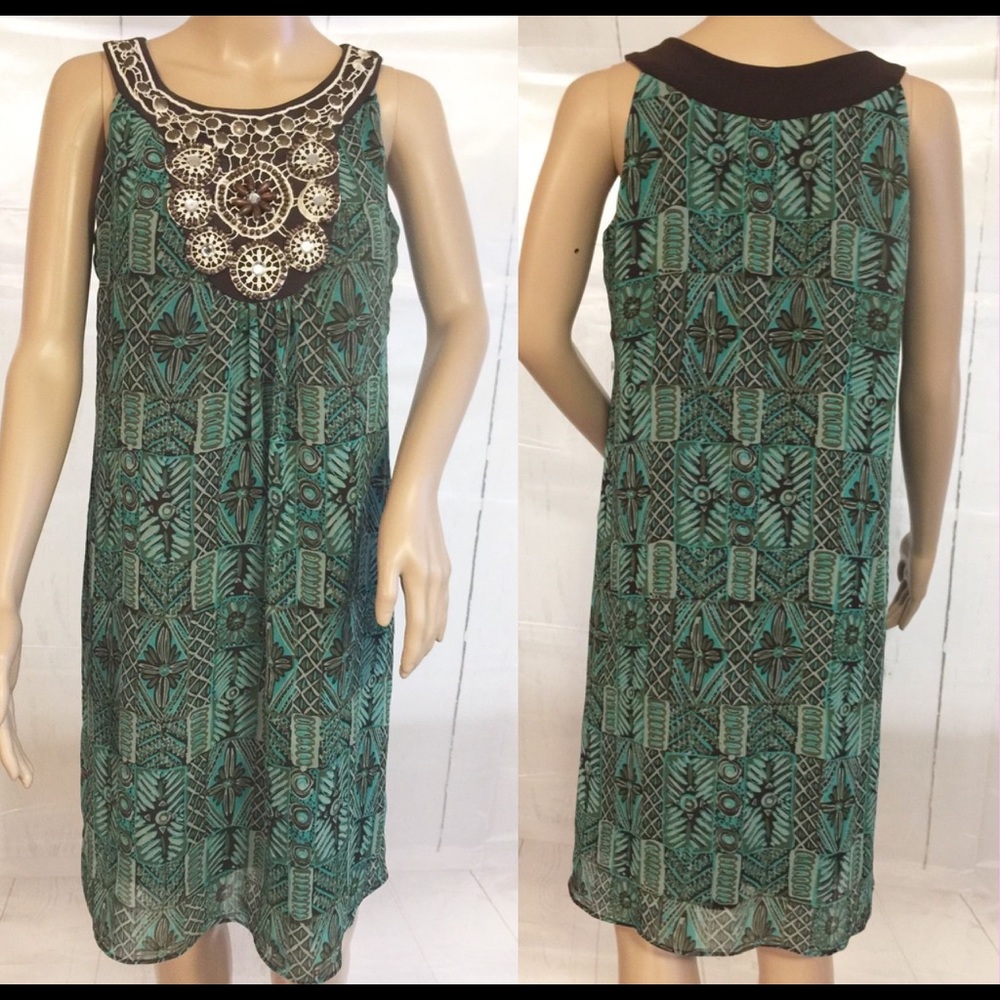 ⬇️Dressbarn Sleeveless Wooden Beads Women's Dress