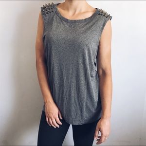 Muscle Tank with Bronze Spikes