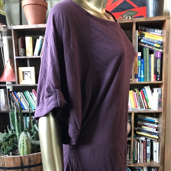 LA made eggplant tunic tee - Picture 2 of 3