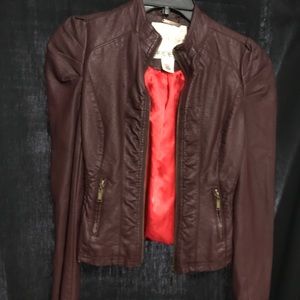 Burgundy fashion jacket