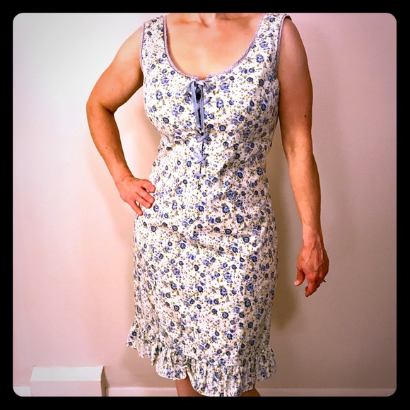 Moda International Dresses & Skirts - Moda International Floral Cotton Peasant Dress