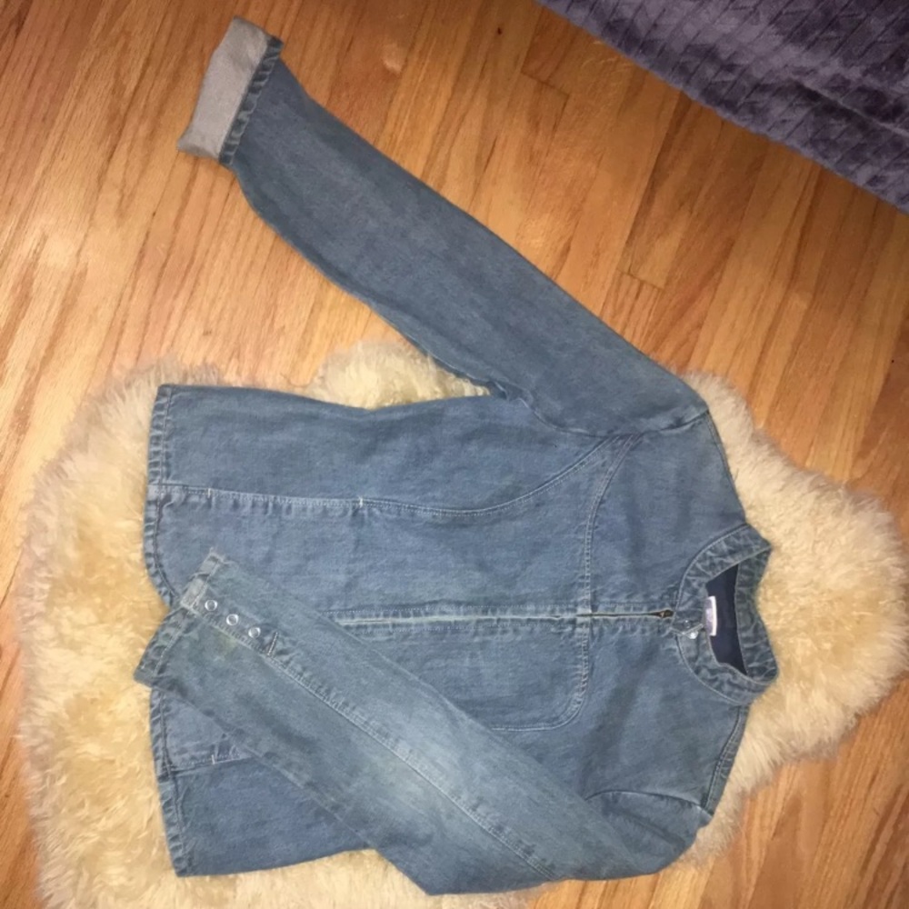 *SOLD* Gap motorcycle style jean  jacket size 2