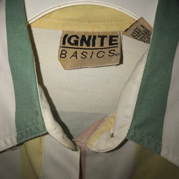 Ignite basics LS button down striped shirt - Picture 3 of 8