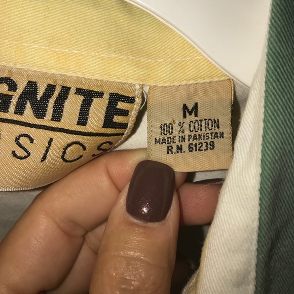 Ignite basics LS button down striped shirt - Picture 4 of 8