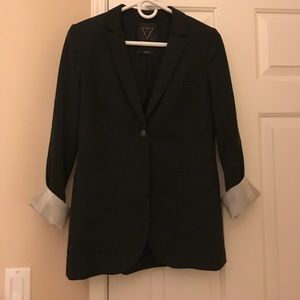 Aritzia Talula dark charcoal blazer