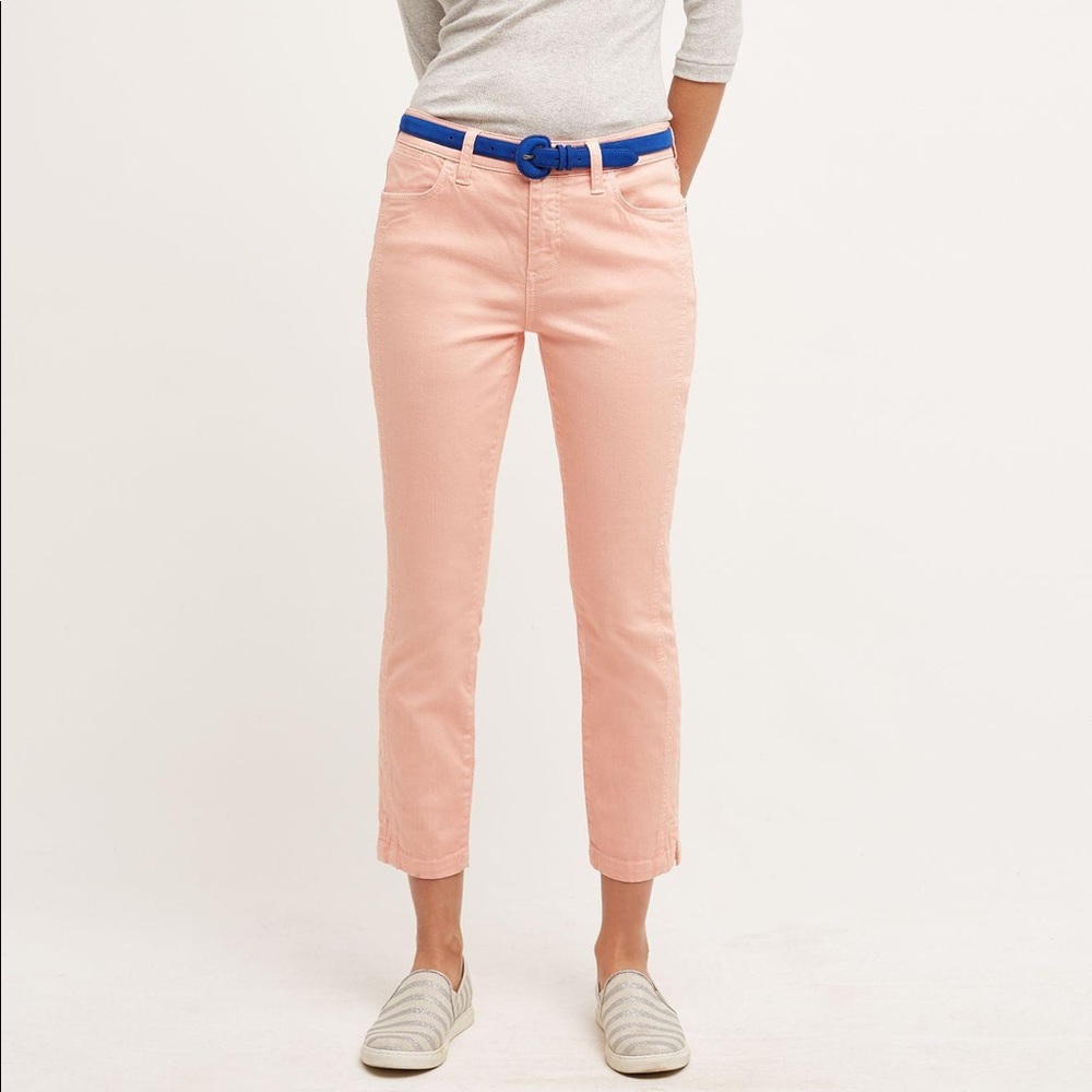 HP🎉 Anthropologie Pilcro Stet Peach Crop Jeans