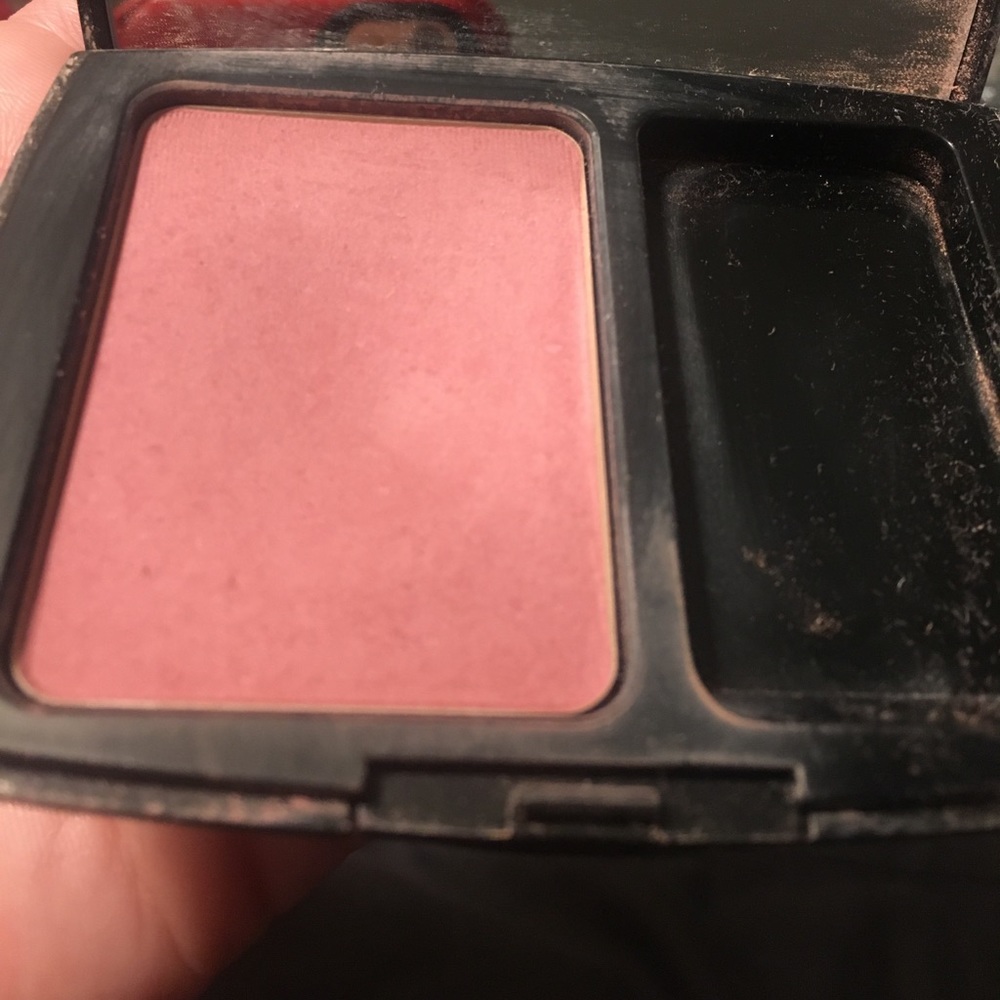 Lancôme rose blush swatched a few times