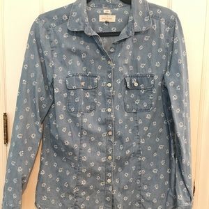 LOFT softened denim button down