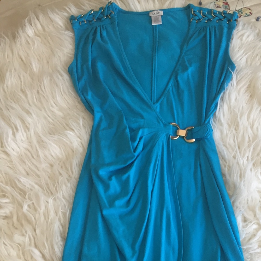 ❌SOLD❌ Cache Blue V-Neck Wrap Dress
