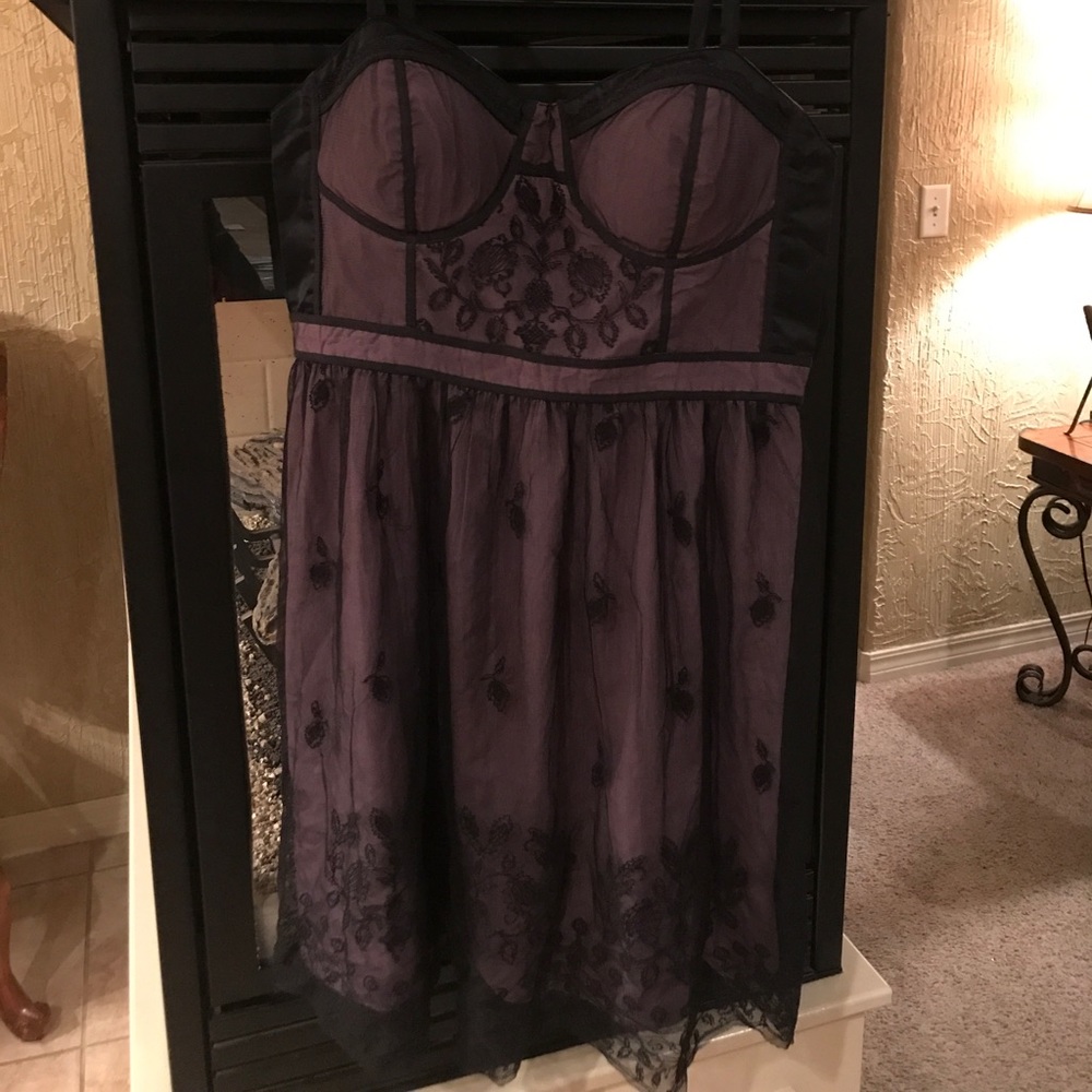 Dark Purple Lace Dress Medium
