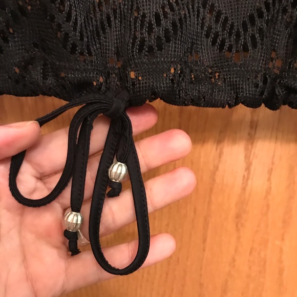 Ruby Rd. Mesh Overlay Size L Shirt Drawstring - Picture 5 of 8