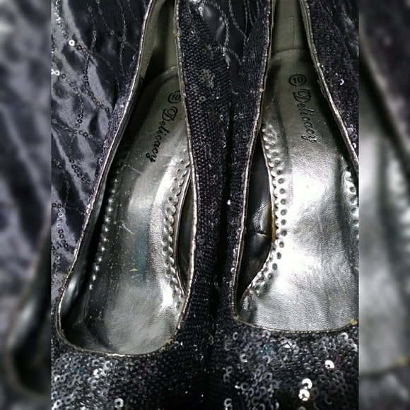 Delicacy silver sequin high heels 🔟 - Picture 5 of 5