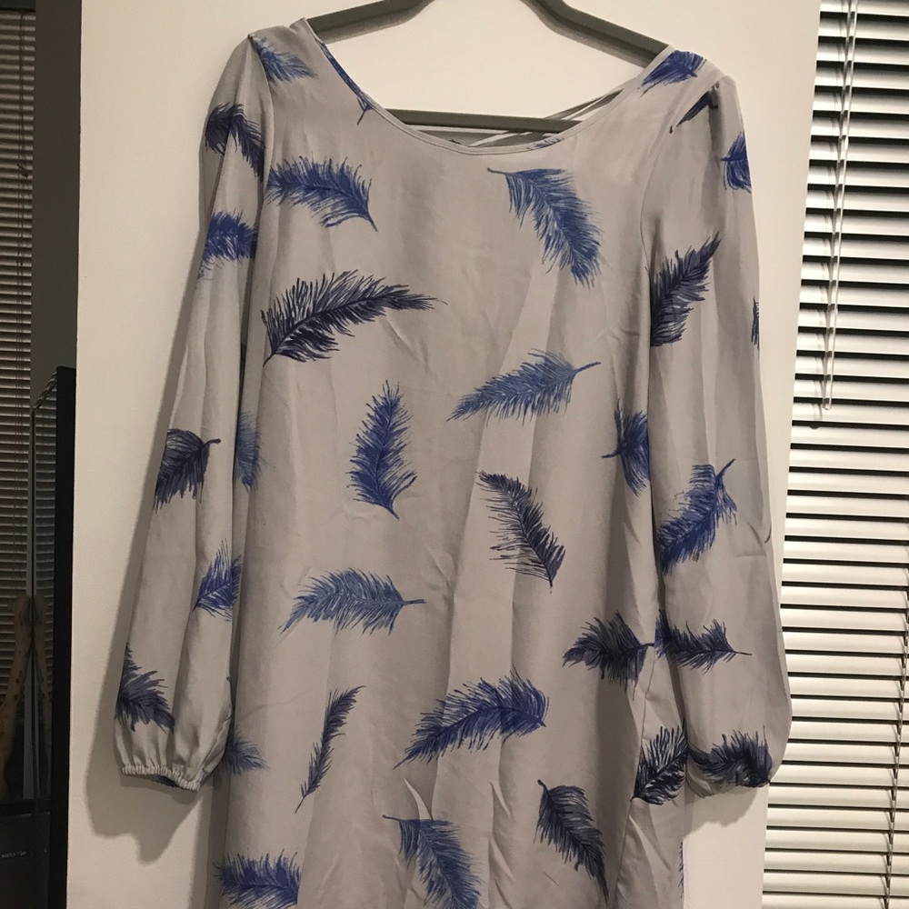 Feather pattern Tunic Dress