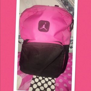 Black and Pink Jordan Backpack