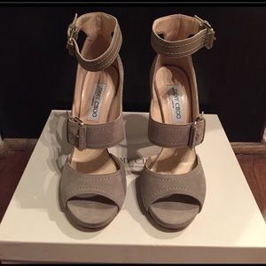 Like New Jimmy Choo Buckle Peeptoe Heels 👠
