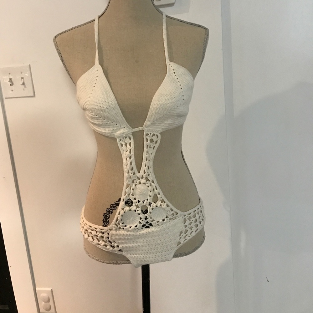 Brand new Armani Exchange crochet swim suit