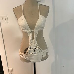Brand new Armani Exchange crochet swim suit